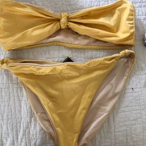 LA hearts Yellow high cut M Bikini
